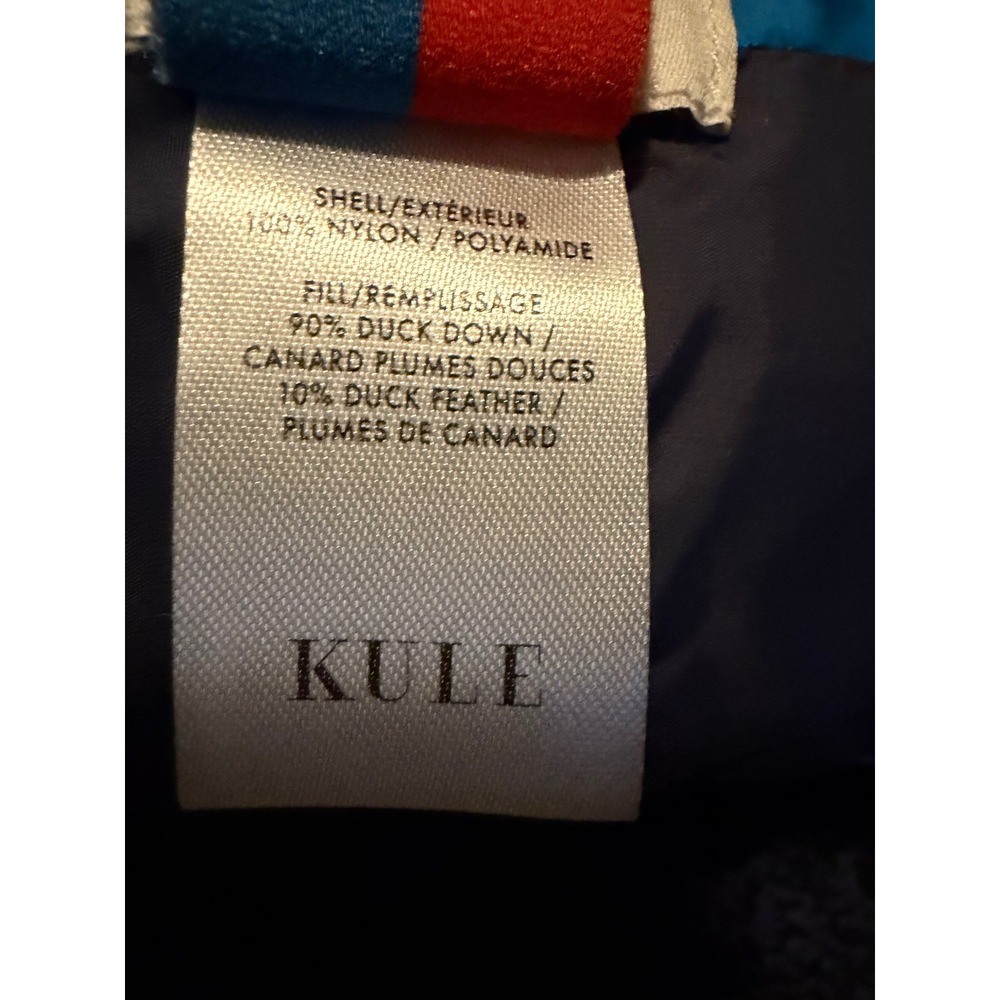 Kule The Seever Navy Puffer Scarf Duck Down Striped Quilted AC24-Navy-OS NWT - Picture 8 of 8